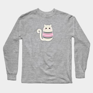 Demigirl Pride Cat Long Sleeve T-Shirt